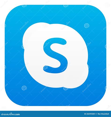 Logotipo De Skype Cuadrado Aislado En Fondo Blanco Foto Editorial