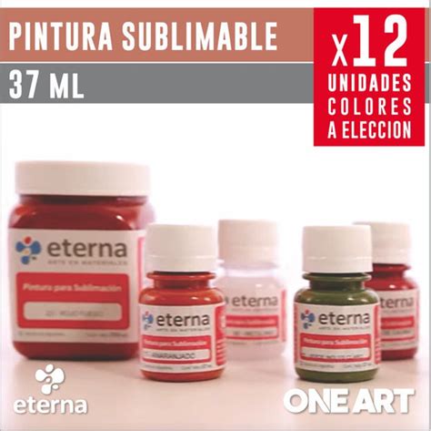 Pintura Sublimacion Sublimable Eterna 37ml X12