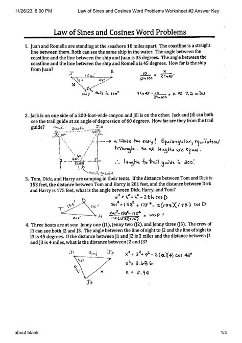 Law Of Sines Worksheet Pdf Printable Geometry Worksheet Worksheets