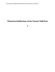 Theoretical Reflections Sample 1 Docx Running Head THEORETICAL