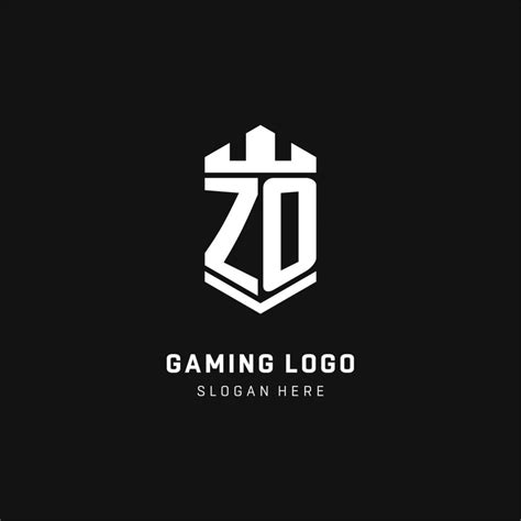 ZO Monogram Logo Initial With Crown And Shield Guard Shape Style