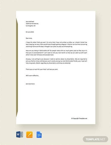 FREE 15+ Sample Informal Letter Templates in Word, PDF, Google Docs, Pages