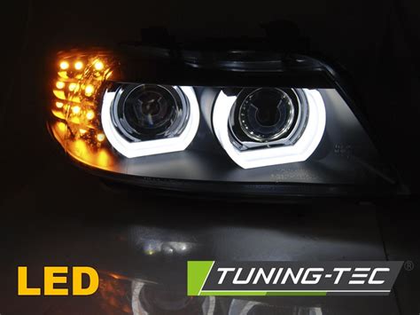 BMW E90 E91 Xenon Angel Eyes BLACK Diodowe Ringi 3D LED LPBML2