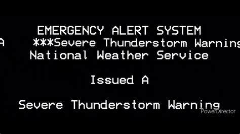 Eas Recreation 1 Severe Thunderstorm Warning 9102016 Youtube