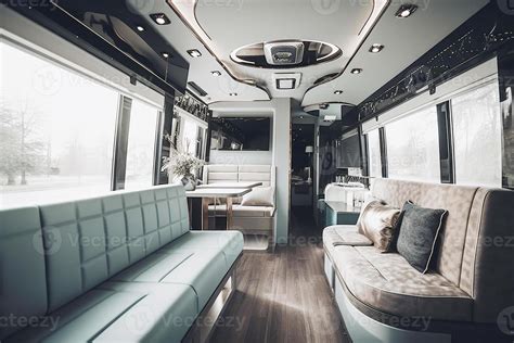 Luxe interior, business bus for traveling with family and business. 23115218 Stock Photo at Vecteezy