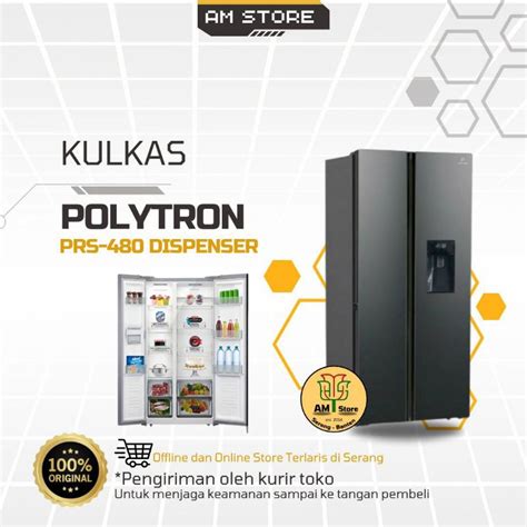 Jual Kulkas Side By Side Polytron Prs Dispenser Shopee Indonesia