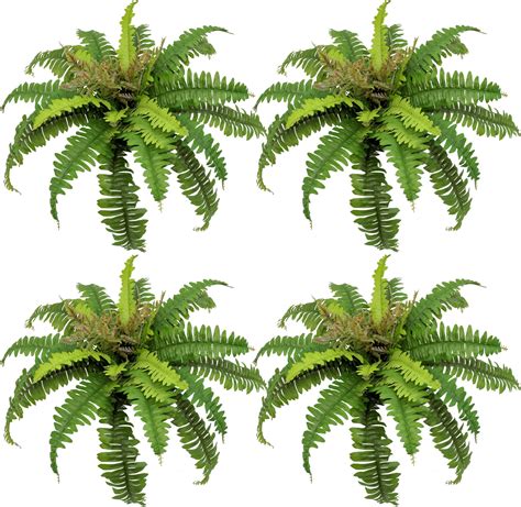 Amazon Artificial Silk Plant Boston Fern Bush Hanging Plants Fake