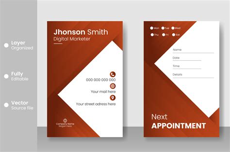 Business Appointment Card Design Graphic by hafizulislamsir9090 ...