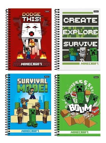 Kit De Cuaderno Minecraft En Espiral De 96 Hojas De Minecraft