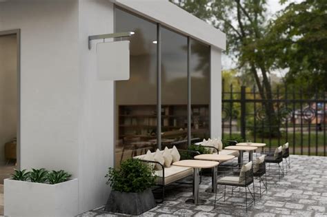 Premium Photo | A modern and comfortable cafe or restaurant outdoor ...