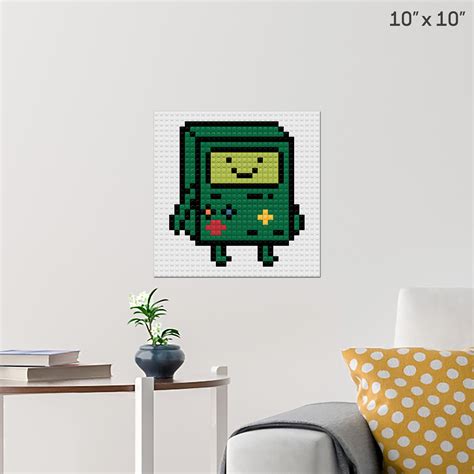 Adventure Time Bmo Pixel Art Wall Poster Build Your Own With Bricks Brik