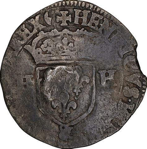 Edict Of Counterstamped Douzain Host Coin France Henri Iv