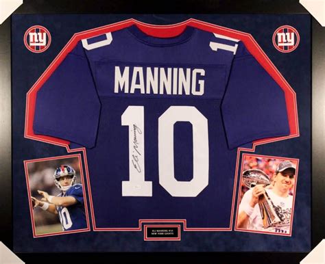 Eli Manning Signed Giants 35x43 Custom Framed Jersey (JSA COA ...