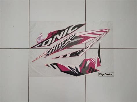 Jual Striping Sticker Lis Honda Sonic R Pink Putih Di