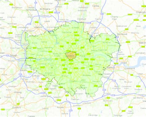 London Congestion Charge Zone Map