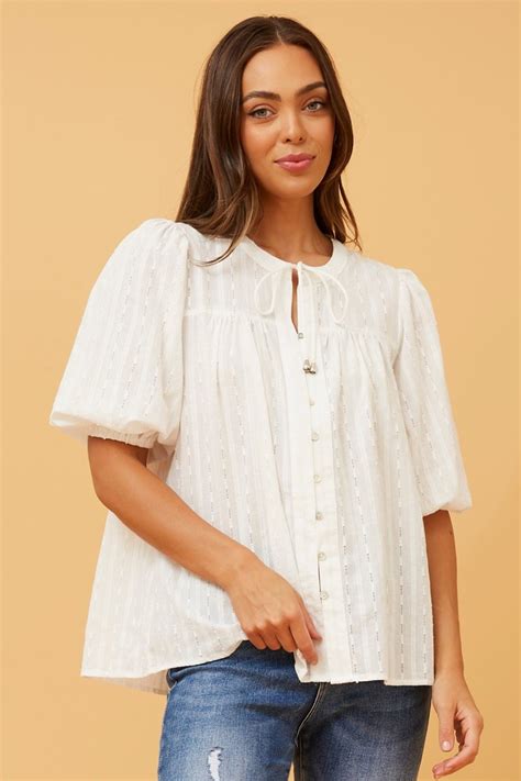 Selena Cotton Embroidered Top Leelouanne