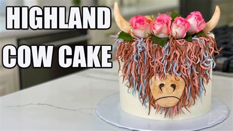 Highland Cow Cake Tutorial in 2024 | Cow cakes, Cow birthday cake, Cow ...