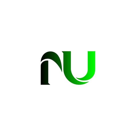 Premium Vector Nu Letter Logo