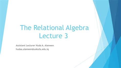 Relational algebra | PPT