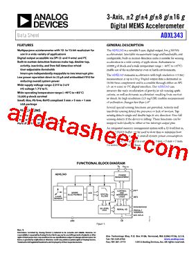 Adxl Bccz Rl Datasheet Pdf Analog Devices