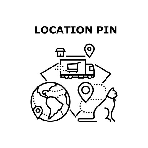 Location Pin Vector Concept Black Illustration 9755903 Vector Art At