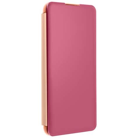 Funda Samsung Galaxy S21 Efecto Espejo Translúcida F Soporte Rosa Con