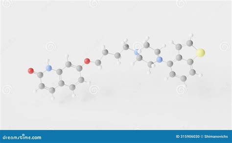 Brexpiprazole Molecule 3d Molecular Structure Ball And Stick Model