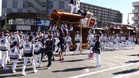 堺市だんじり祭り 津久野地区だんじり 津久野駅前周回コース 西組（2018年10月6日）－5 Youtube