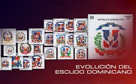 La evolución del Escudo Dominicano en una emisión postal Imagenes