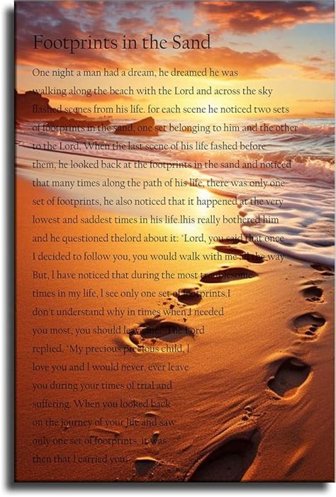 Generic Wall Art Footprints In The Sand Footprints Poem