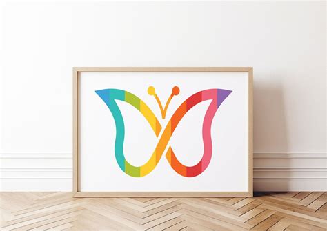 Adhd Butterfly Print Neurodiversity Art Wall Decor Mental Health