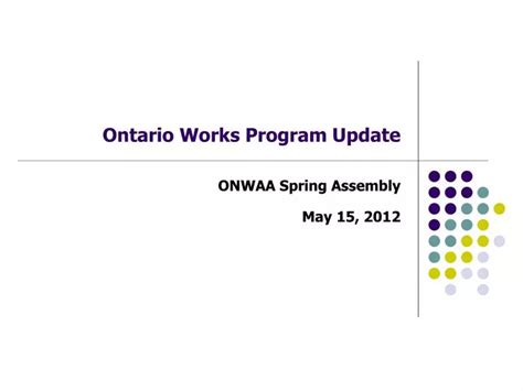 Ppt Ontario Works Program Update Powerpoint Presentation Free Download Id 5333881