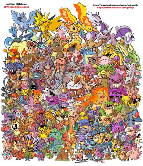 All Kanto Pokemon by JFRteam | All pokemon drawing, Pokemon drawings, Pokemon art