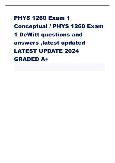 Phys Exam Conceptual Phys Exam Dewitt Questions And