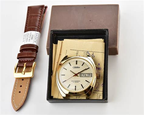 Time Capsule Large Soviet Gold Plated Mechanical Vintage Watch Slava