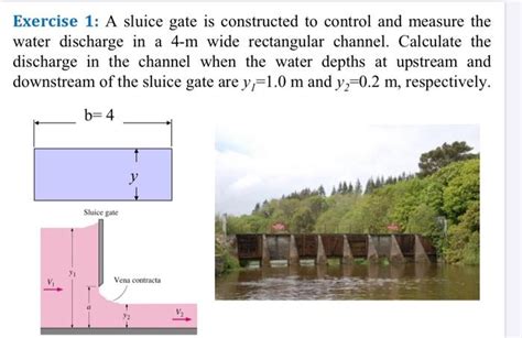 Solved Exercise 1 A Sluice Gate Is Constructed To Control Chegg