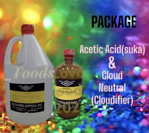 Vinegar Set Acetic Acid Glacial Gal Gallon Cloud Neutral Ml