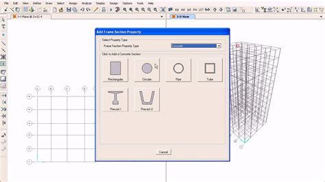 Ch 3 SAP Defining Section Properties 1 Beam And Column YouTube