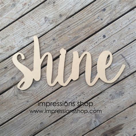 Shine Word Cutout