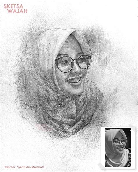 Detail Gambar Sketsa Wajah Hitam Putih Koleksi Nomer