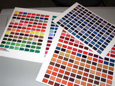 RGB Color Chart For Sublimation