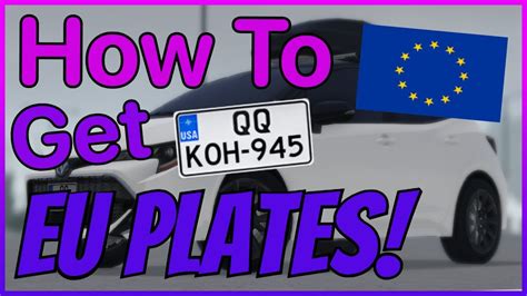 How To Get EU Plates In Greenville Roblox YouTube