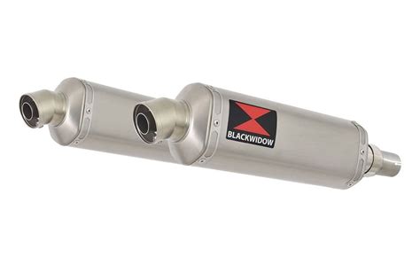 Continental GT 650 Exhaust Silencers 300mm Hexagonal Brushed Stainless