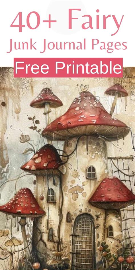 Free Printable Fairy Junk Journal Pages Artsydee Drawing