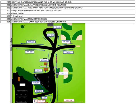 Christmas in the Park Tree Locations 2023