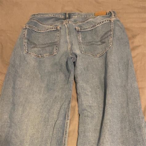 American Eagle Wide Leg Low Rise Jeans Size Depop