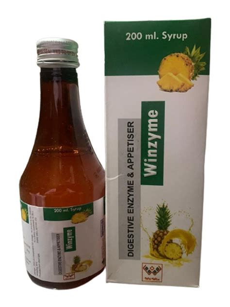 Digestive Enzyme And Appetiser Winzyme Syrup For Clinical Packaging