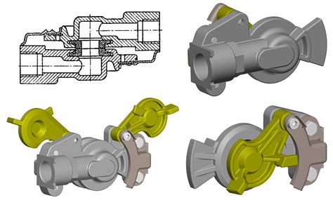 Соединительная головка 100-3521110 типа ПАЛМ - Чертежи, 3D Модели ...