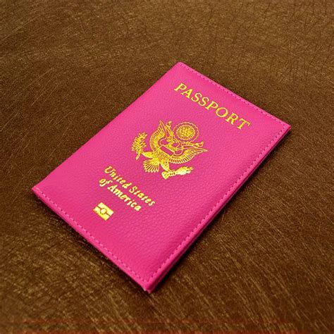 Capa De Passaporte De Couro Personalizado Dos Eua Capa De Passaporte De