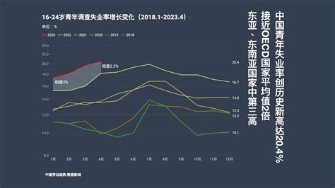 中国青年失业率创历史新高达204，接近oecd国家平均值2倍，东亚、东南亚国家中第三高